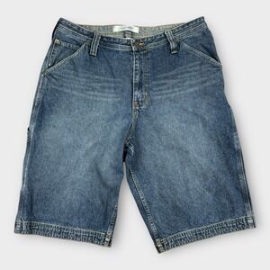 Urban Up Pipeline Men Carpenter Denim Shorts Jorts Blue Size 36 Relaxed Workwear